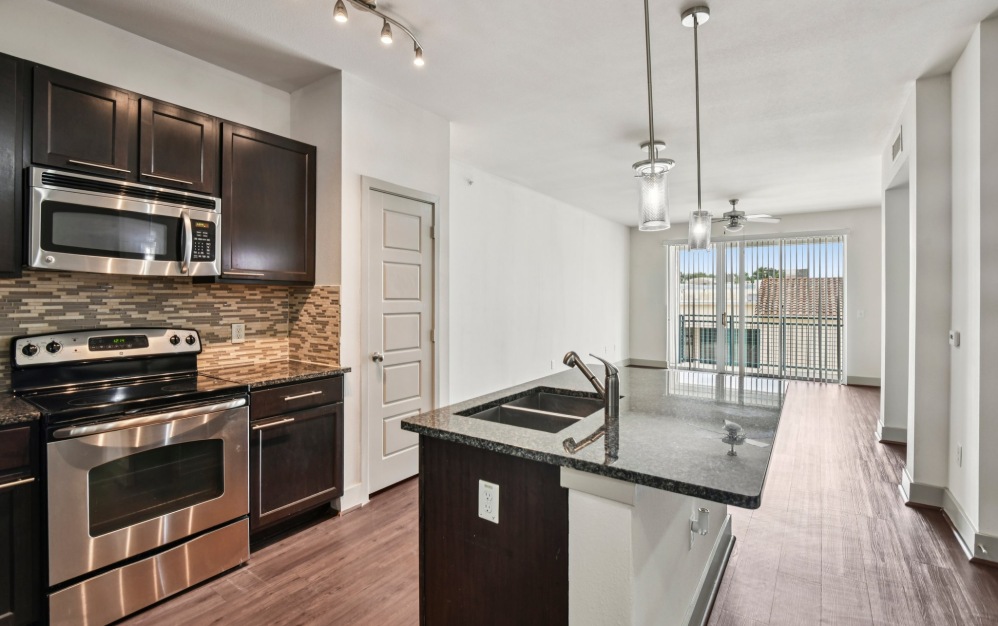 A12 - 1 bedroom floorplan layout with 1 bathroom and 898 square feet (Kitchen
, 2D)